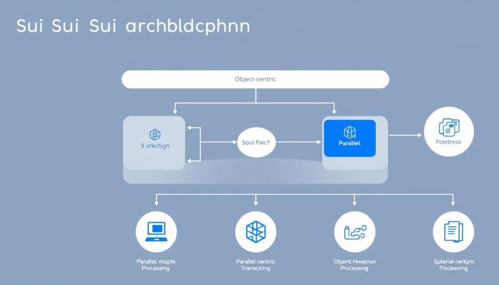 Sui blockchain architecture showing parallel transaction processing